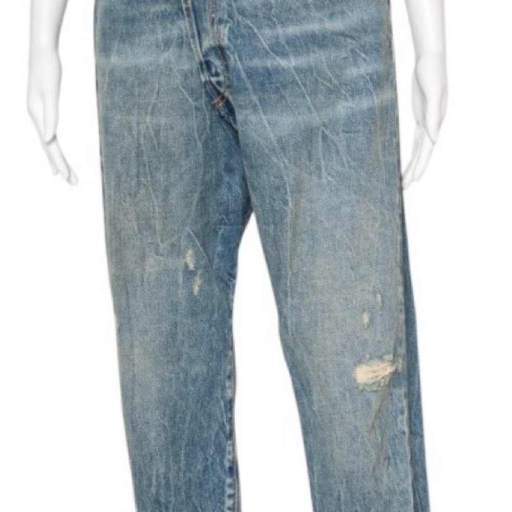 R13 Distressed Blue Women's Straight Leg Jeans